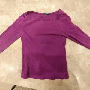 3/4 length sleeve Benetton shirt